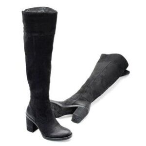 Born Womens Kathleen Over the Knee Suede Distressed Leather Boots Size 9.5M $245